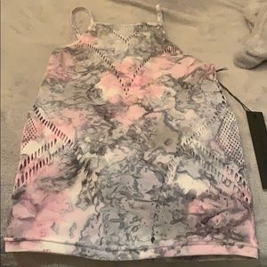 High neck marble colored tank
